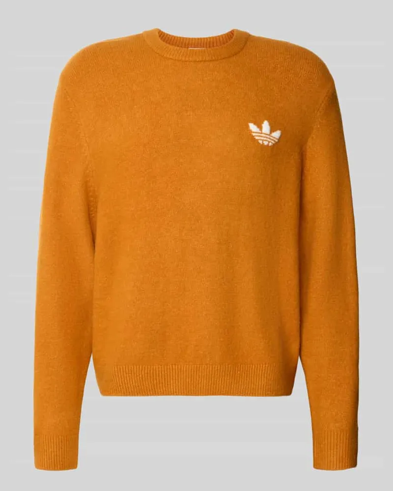 adidas Pullover mit Logo-Stitching Cognac