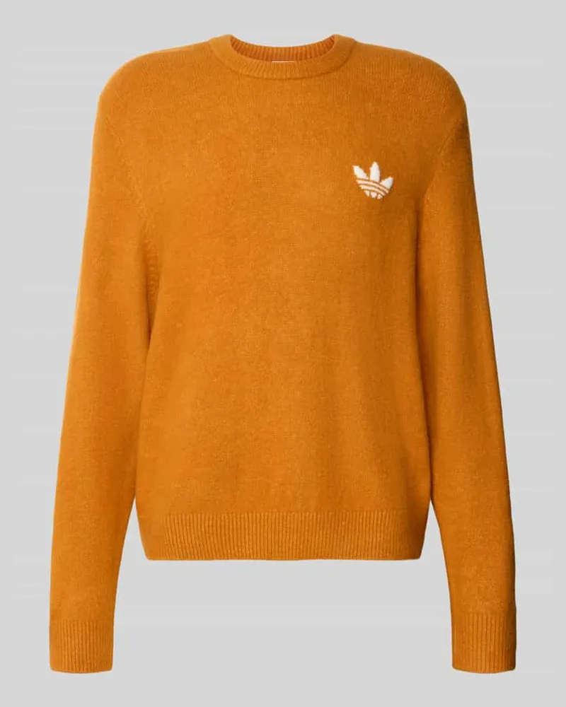 adidas Pullover mit Logo-Stitching Cognac