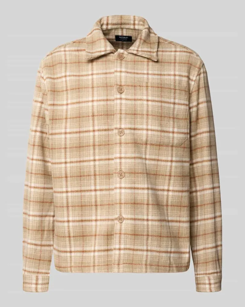 McNeal Regular Fit Hemdjacke mit Kentkragen Sand