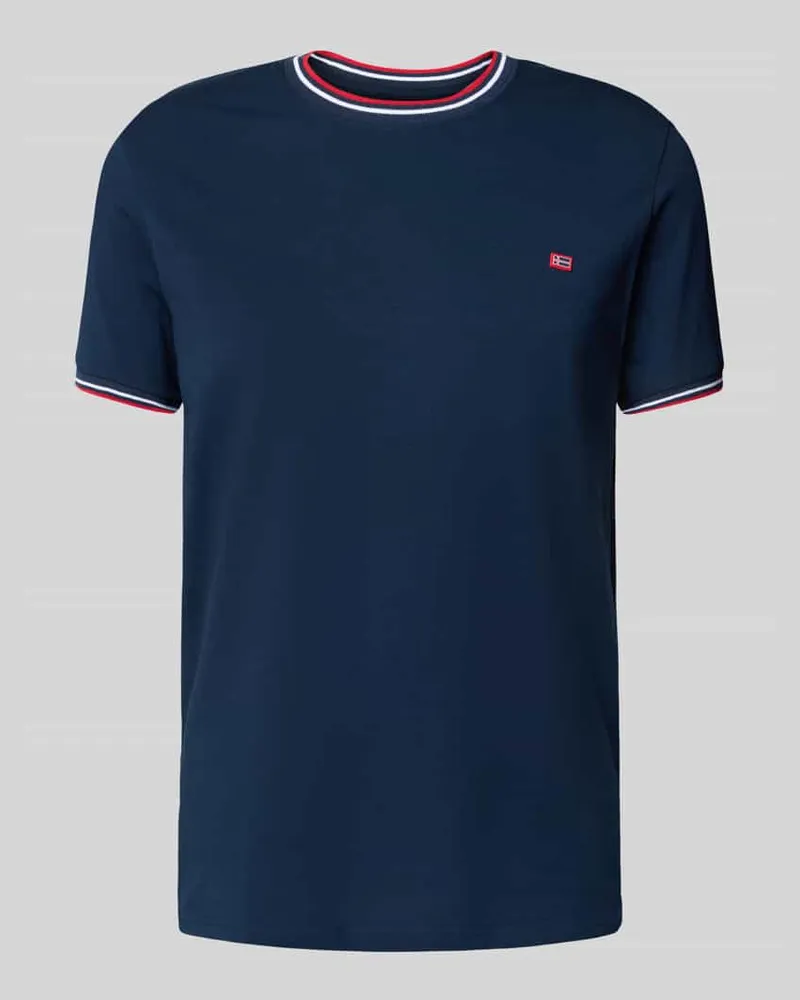 Christian Berg T-Shirt mit gerippten Abschlüssen 