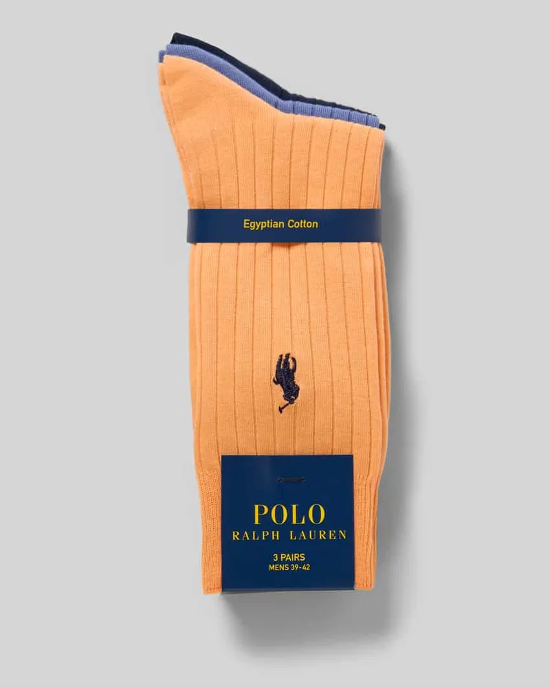 Ralph Lauren Socken aus Baumwoll-Mix im 3er-Pack Orange