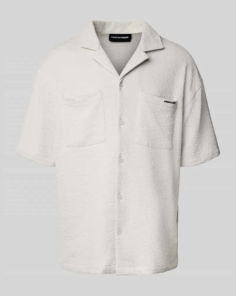 PEGADOR Relaxed Fit Freizeithemd mit Strukturmuster Modell 'ACADO 