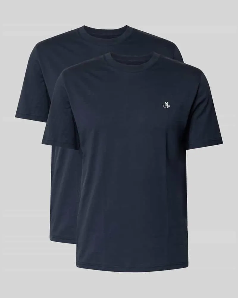 Marc O'Polo Regular Fit T-Shirt Set im 2er-Pack Marine