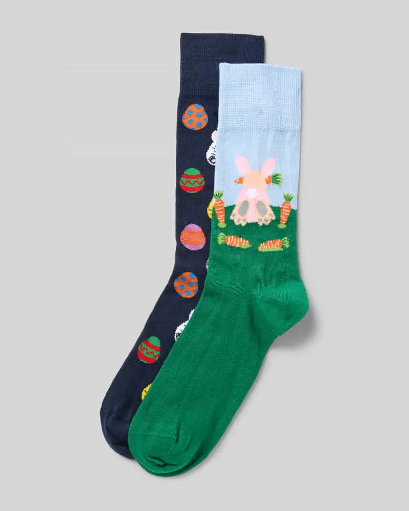 Christian Berg Socken mit Motiv-Details im 2er-Pack 