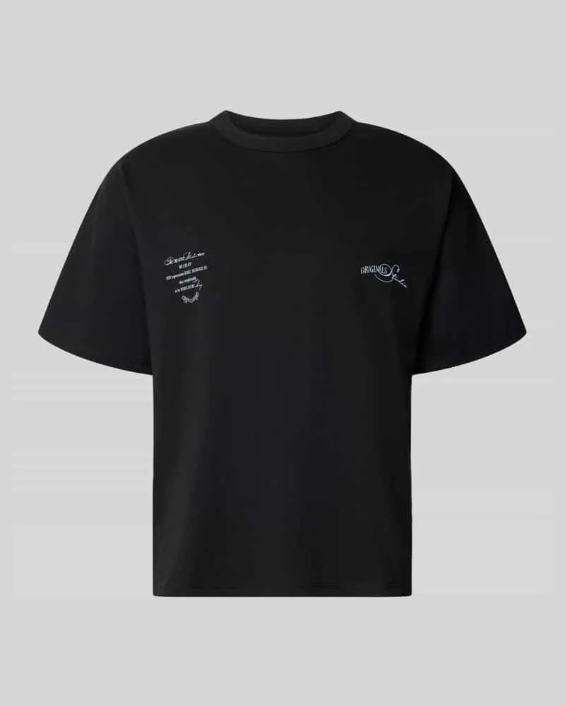 Jack & Jones Regular Fit T-Shirt mit überschnittenen Schultern Black
