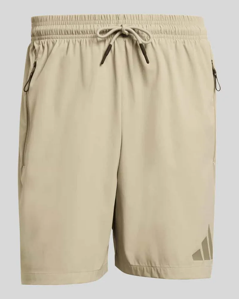 adidas Trainingsshorts mit Logo Print Khaki
