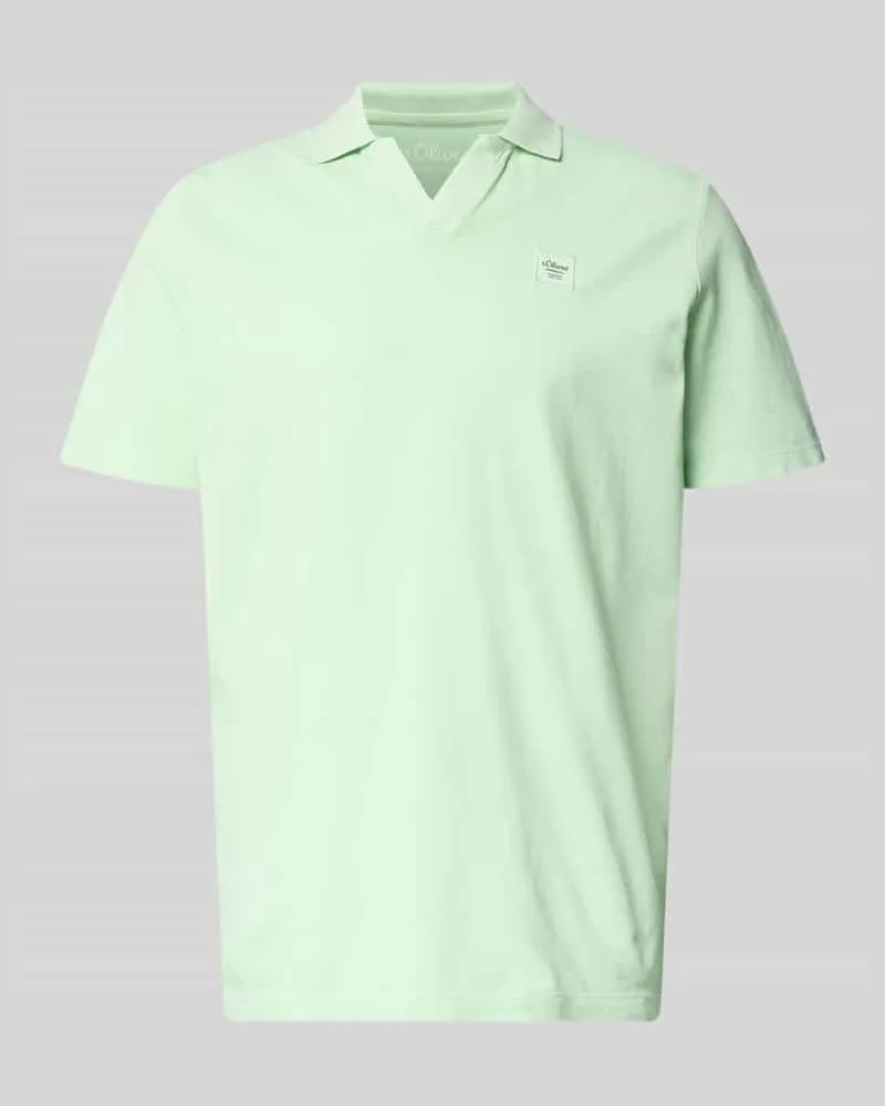 S.Oliver Regular Fit Poloshirt aus reiner Baumwolle Hellblau