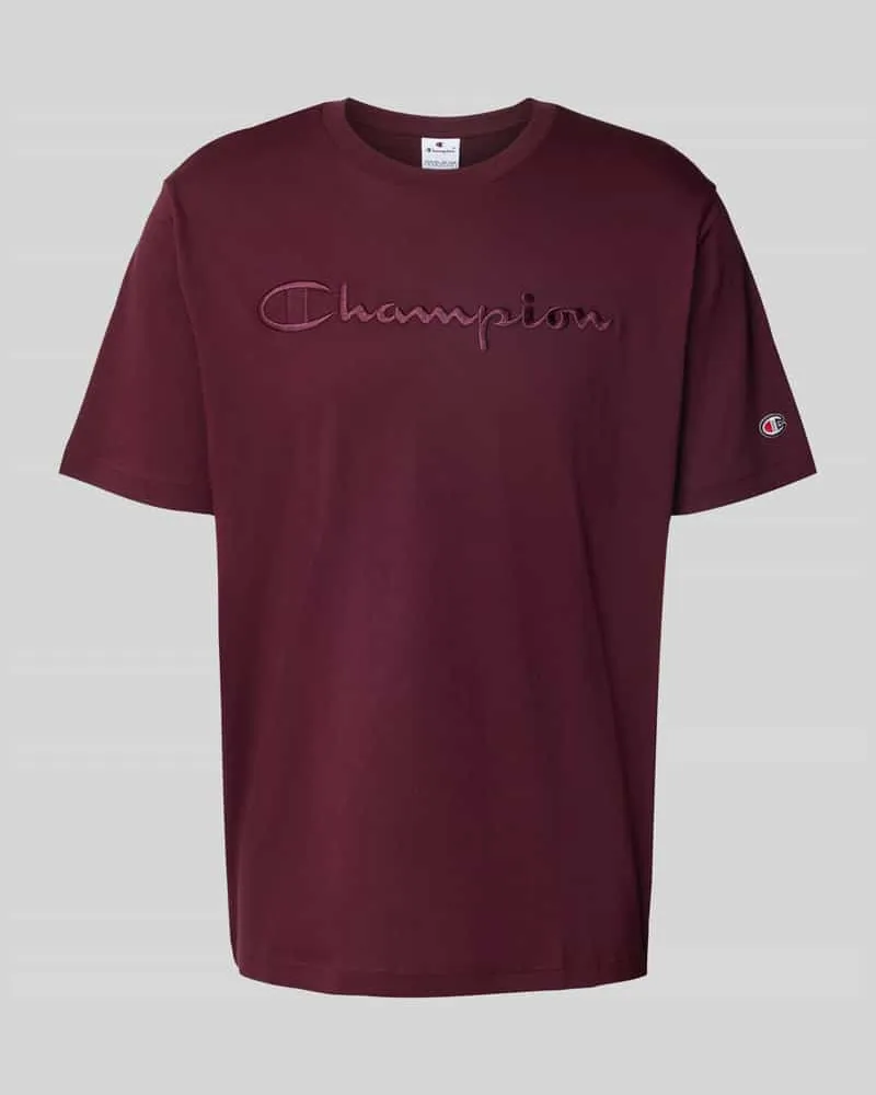 Champion T-Shirt mit Logo-Stitchings und Rundhalsausschnitt 