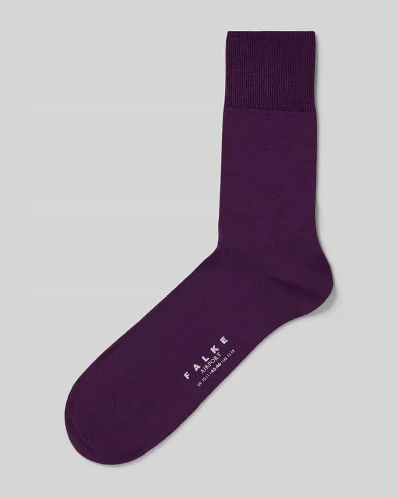Falke Socken mit geripptem Abschluss Dunkelrot