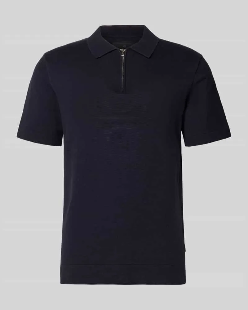 Jack & Jones Regular Fit Poloshirt mit Reißverschluss Modell 'MILANO Marine