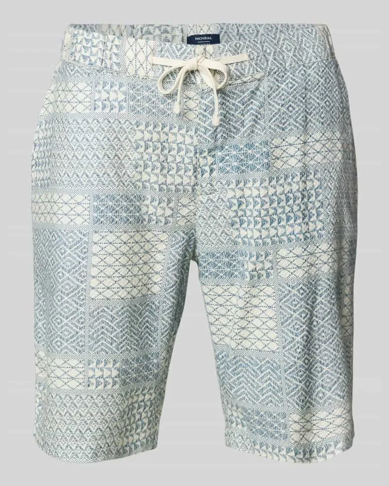 McNeal Bermudas mit elastischem Bund Hellblau