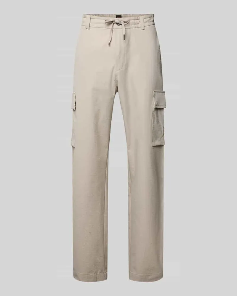 HUGO BOSS Relaxed Fit Cargohose mit Gürtelschlaufen Modell 'SRACKY Sand