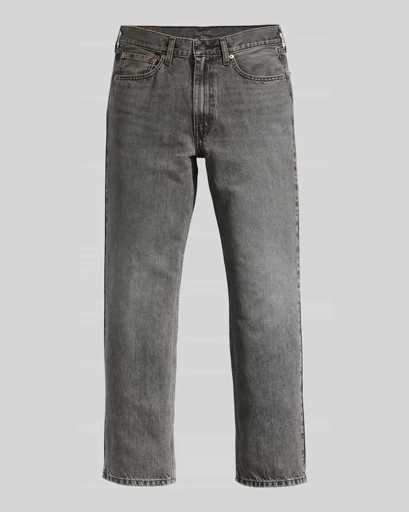 Levi's Straight Fit Jeans aus reiner Baumwolle Modell '565 Dunkelgrau