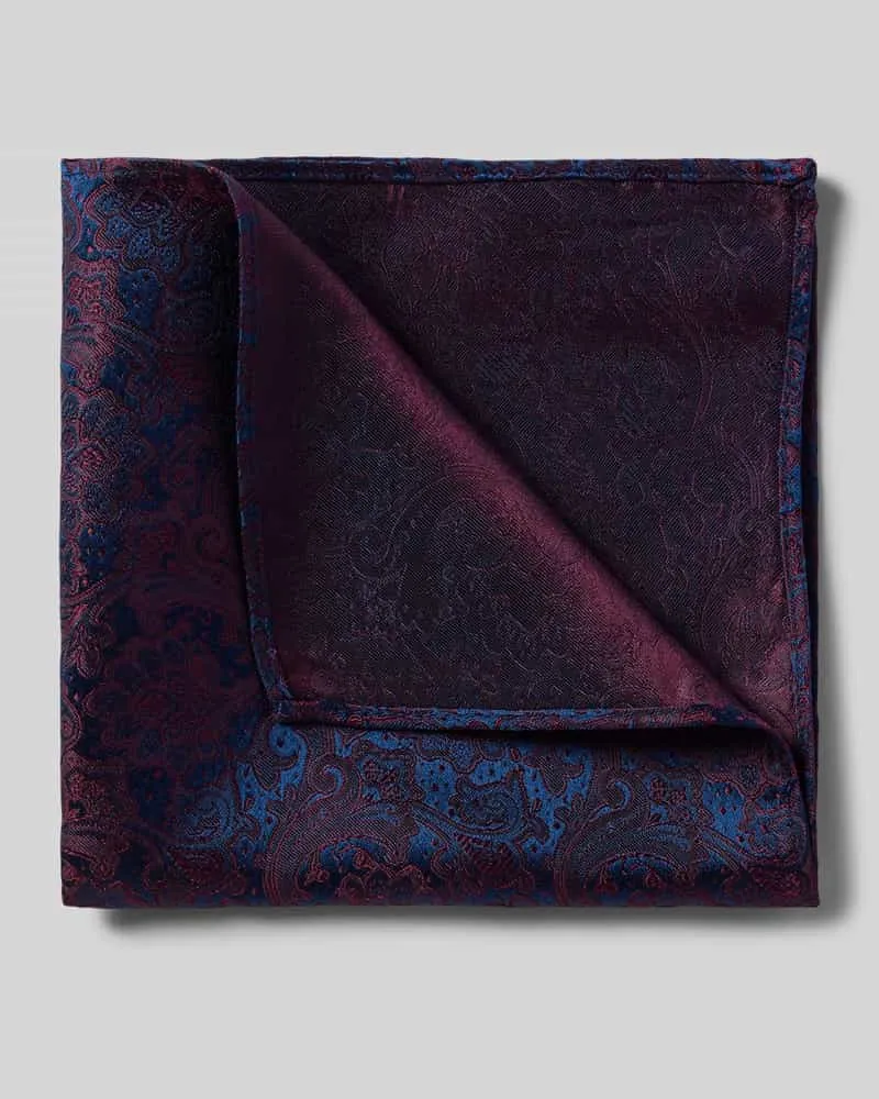 Monti Seideneinstecktuch mit Allover-Muster Bordeaux