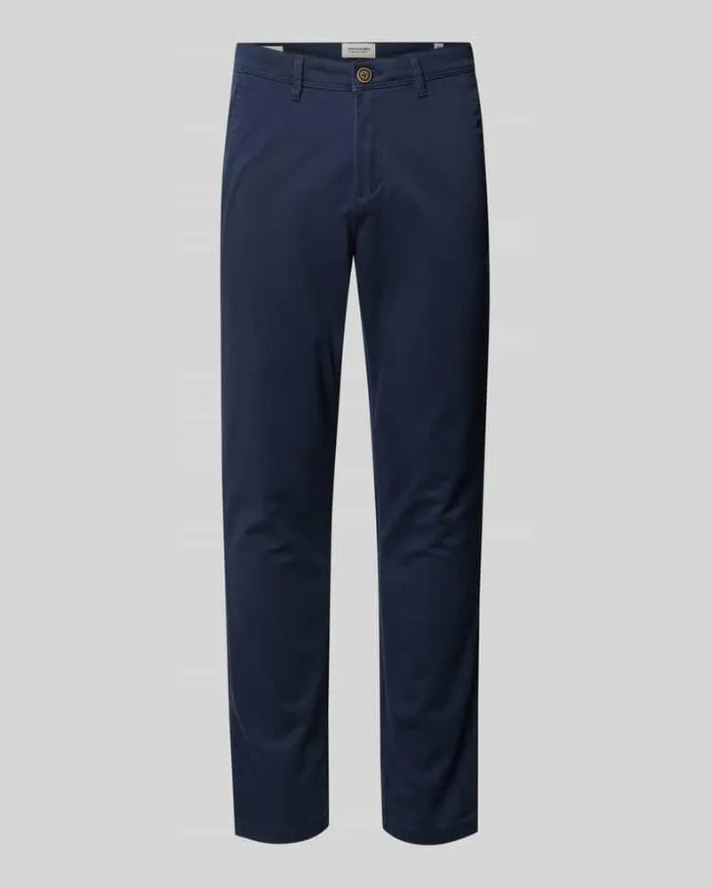 Jack & Jones Slim Fit Hose in Knöchellänge Modell 'Marco Dunkelblau