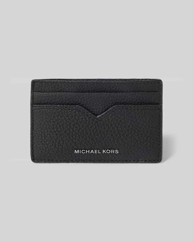 Michael Kors Kartenetui aus Leder Modell 'HUDSON NOTCHED Black