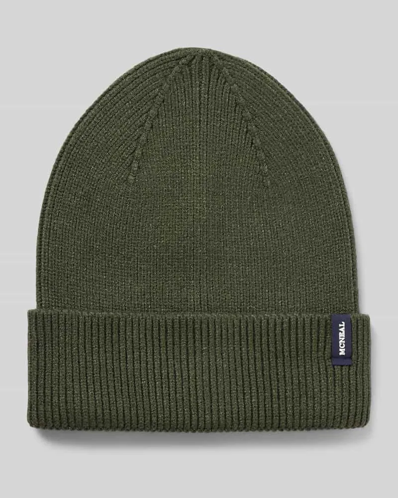 McNeal Mütze mit Label-Patch Dunkelgruen