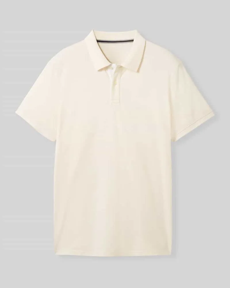 Tom Tailor Regular Fit Poloshirt aus Baumwoll-Viskose-Mix Beige