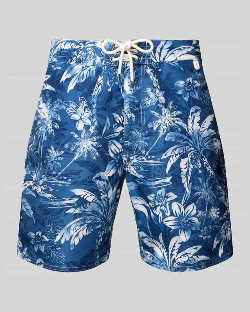 Ralph Lauren Relaxed Fit Badeshorts mit Tunnelzug Modell 'PALM ISLAND 
