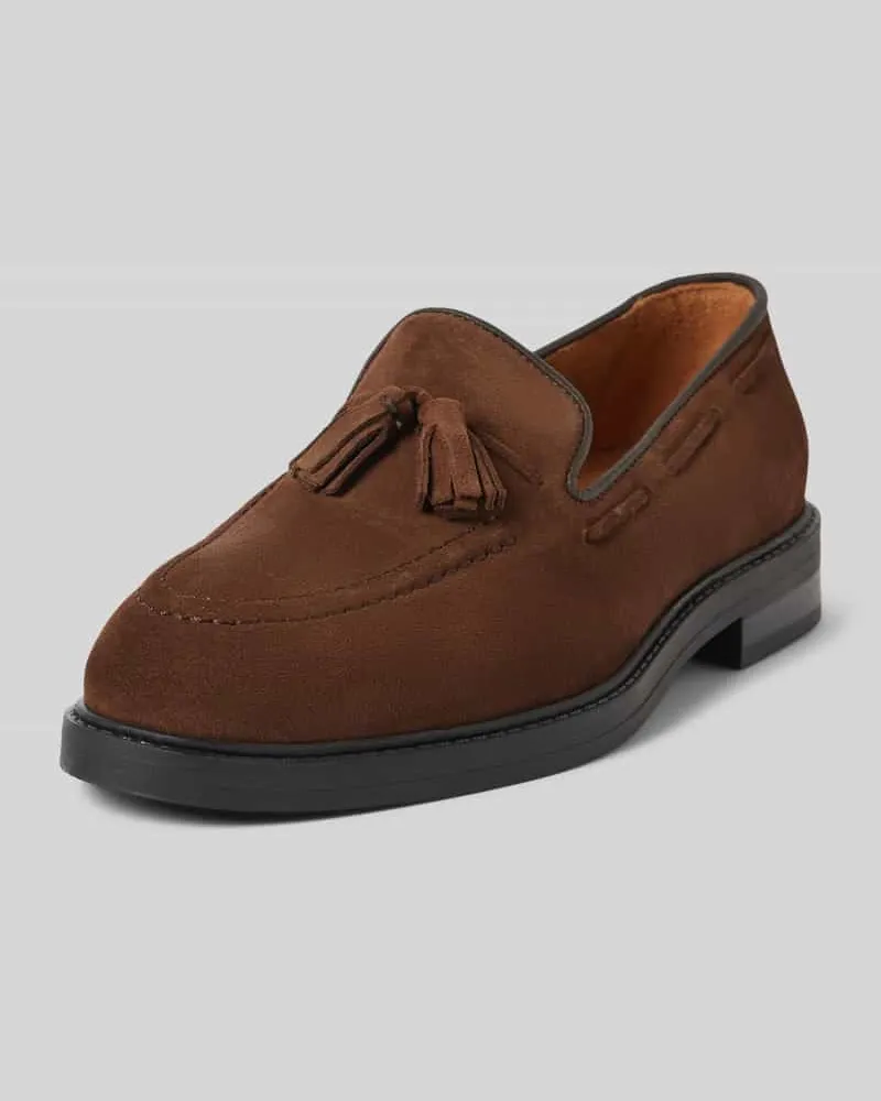 Selected Homme Loafer mit Schleifen-Detail Modell 'BLAKE Mittelbraun