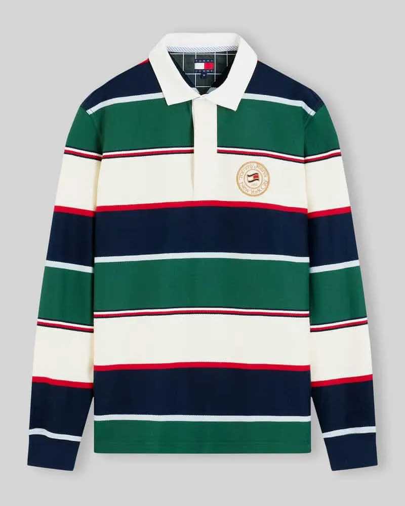 Tommy Hilfiger Poloshirt mit Logo-Patch aus reiner Baumwolle Dunkelgruen
