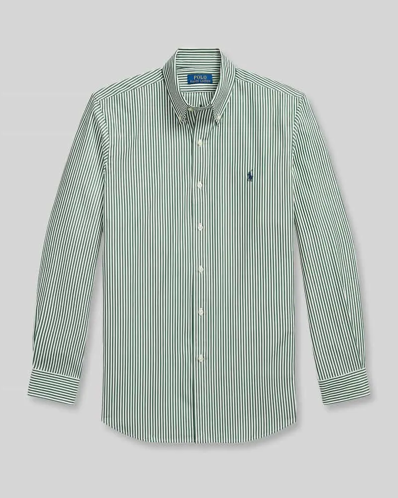 Ralph Lauren Custom Fit Freizeithemd aus Baumwoll-Mix Gruen