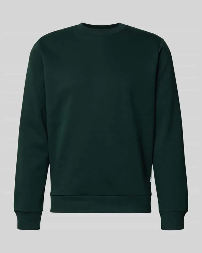 Jack & Jones Regular Fit Sweatshirt mit Baumwoll-Anteil Modell 'Bradley Dunkelgruen