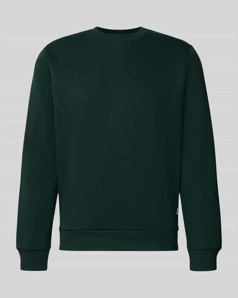 Jack & Jones Regular Fit Sweatshirt mit Baumwoll-Anteil Modell 'Bradley Dunkelgruen