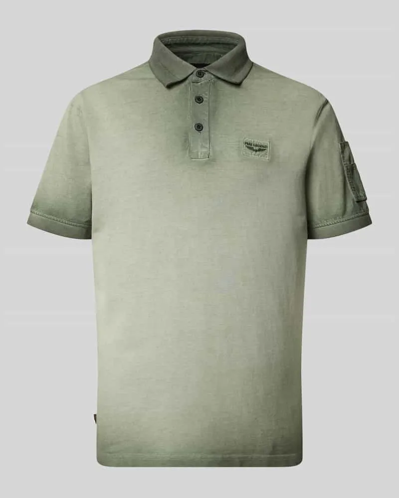 PME Legend Regular Fit Poloshirt mit Label-Stitching Oliv