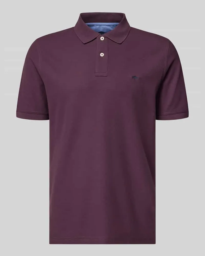 Fynch-Hatton Regular Fit Poloshirt mit Logo-Stitching Aubergine