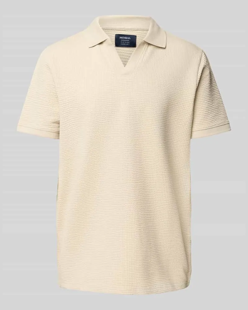 McNeal Regular Fit Poloshirt mit V-Ausschnitt 