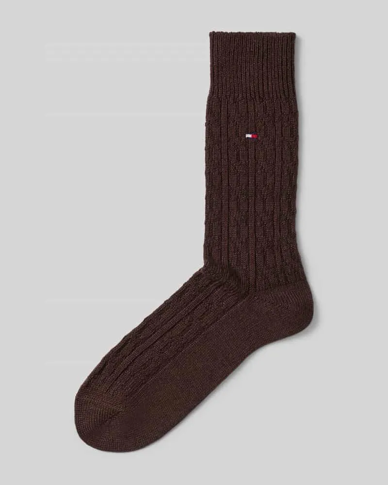 Tommy Hilfiger Socken aus Baumwoll-Mix Dunkelbraun