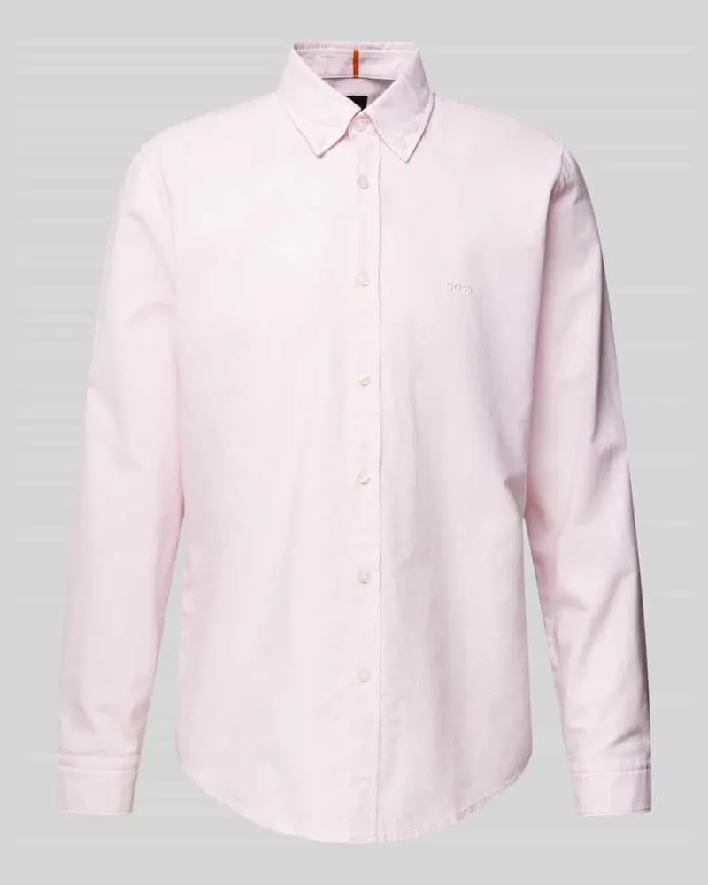 HUGO BOSS Regular Fit Freizeithemd mit Label-Stitching Modell 'Rickert 