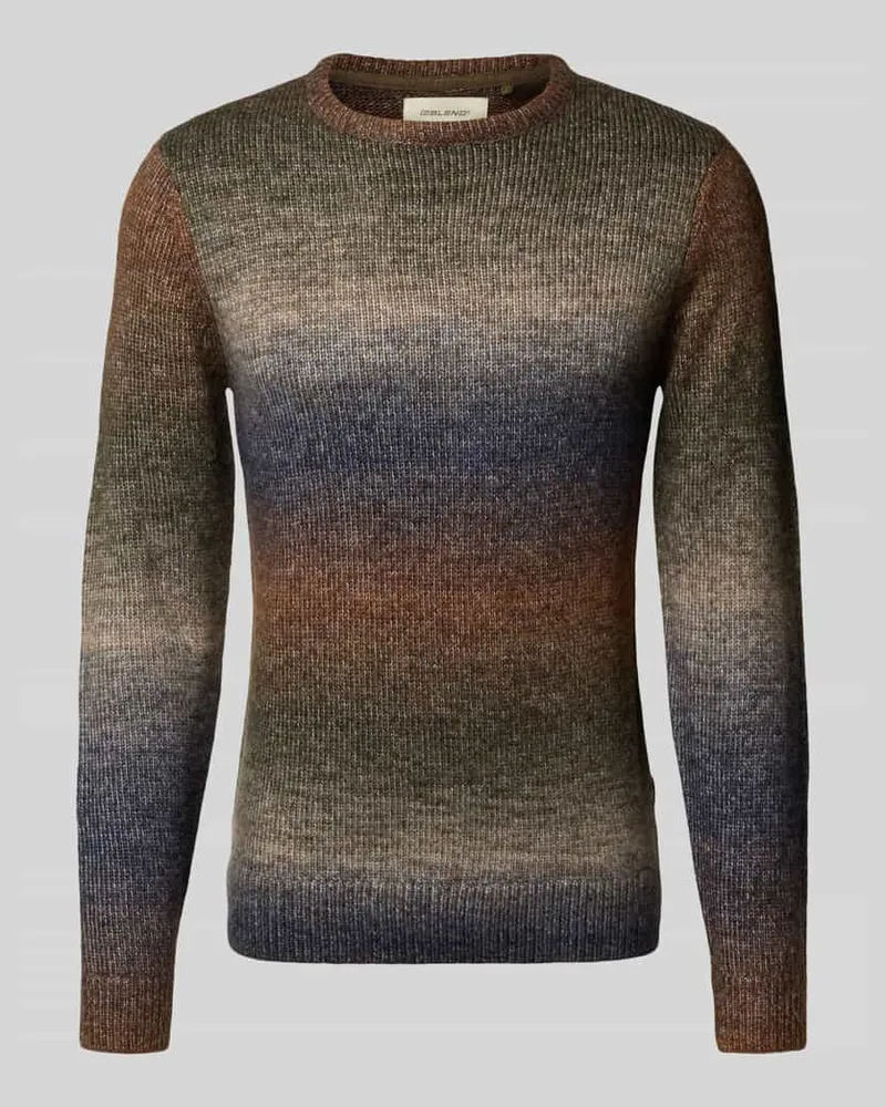 Blend Strickpullover mit Rundhalsausschnitt Modell 'DANNIE Oliv