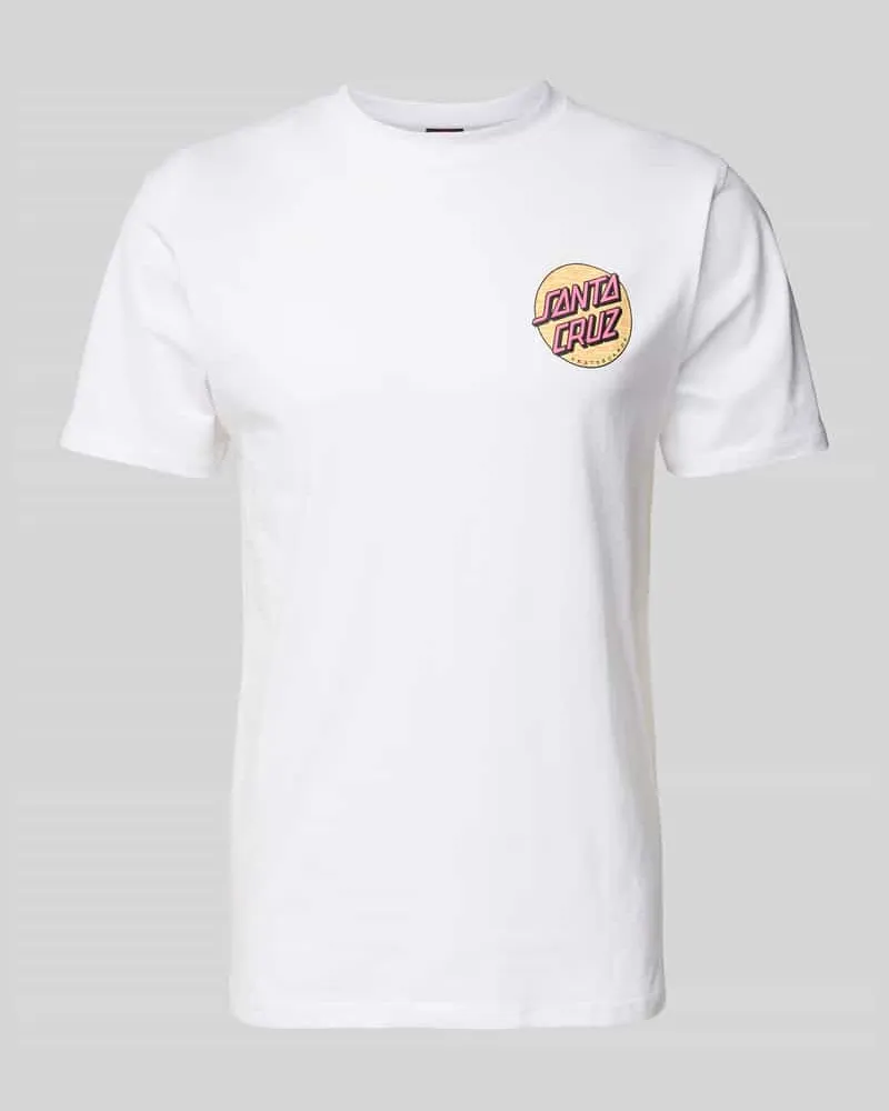Santa Cruz Regular Fit T-Shirt aus reiner Baumwolle Weiss