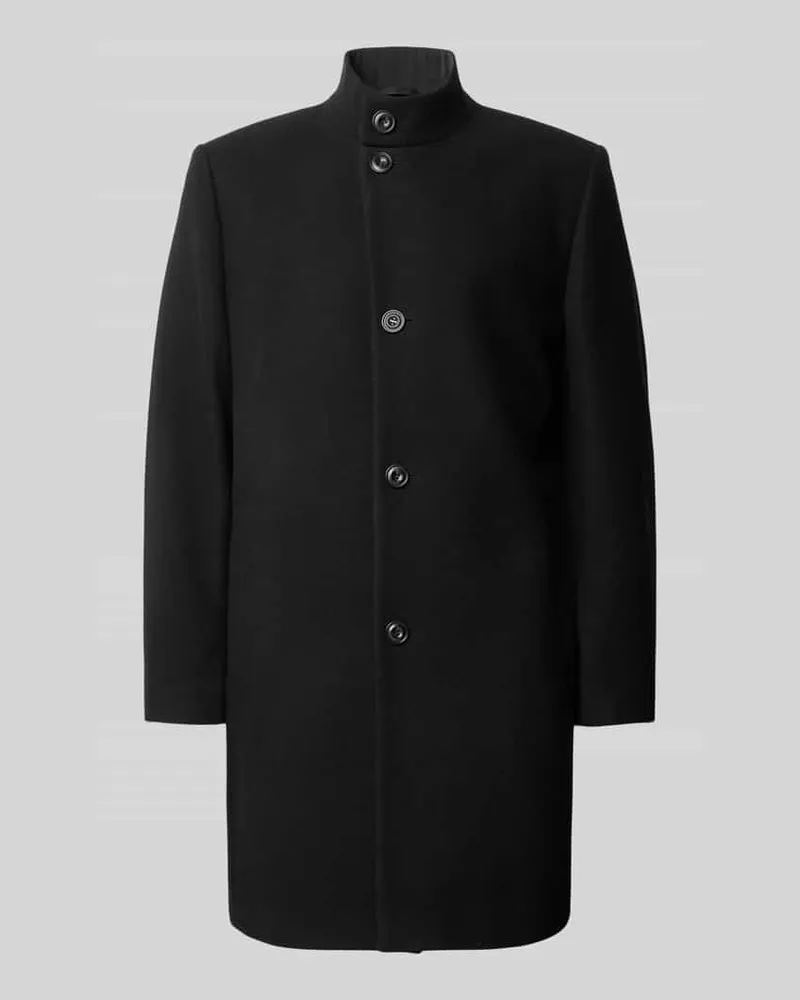 HUGO BOSS Mantel mit Stehkragen Modell 'Mintrax2641 Black