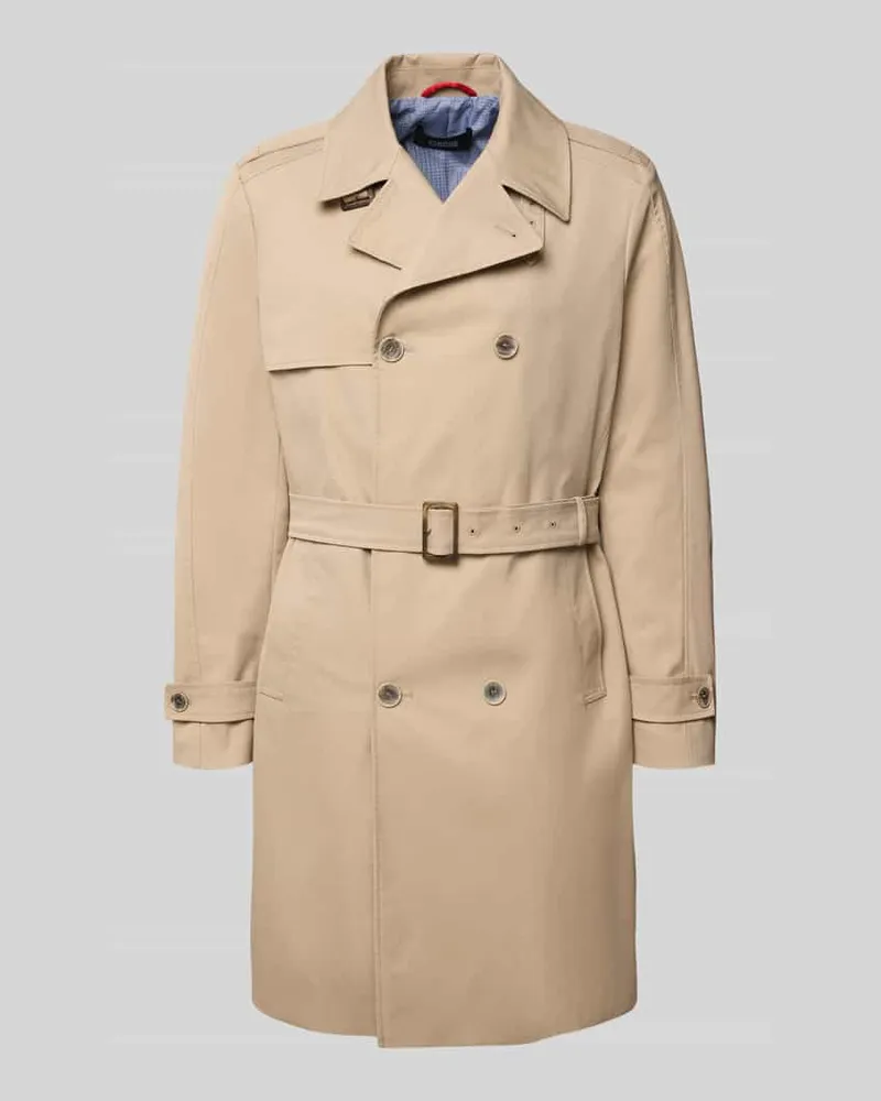 cinque Regular Fit Trenchcoat mit Reverskragen Modell 'Aberdeen Beige