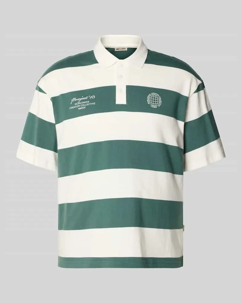 Only & Sons Relaxed Fit Poloshirt aus reiner Baumwolle Modell 'DEVIN Gruen