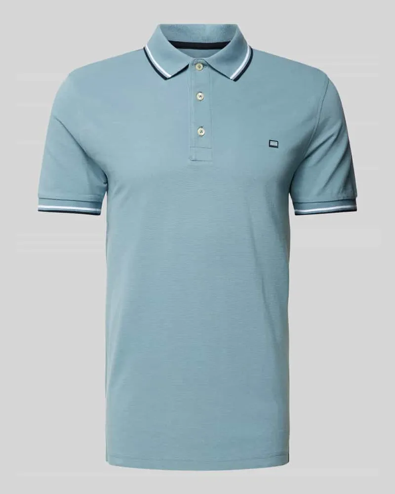 Christian Berg Poloshirt mit Label-Detail 