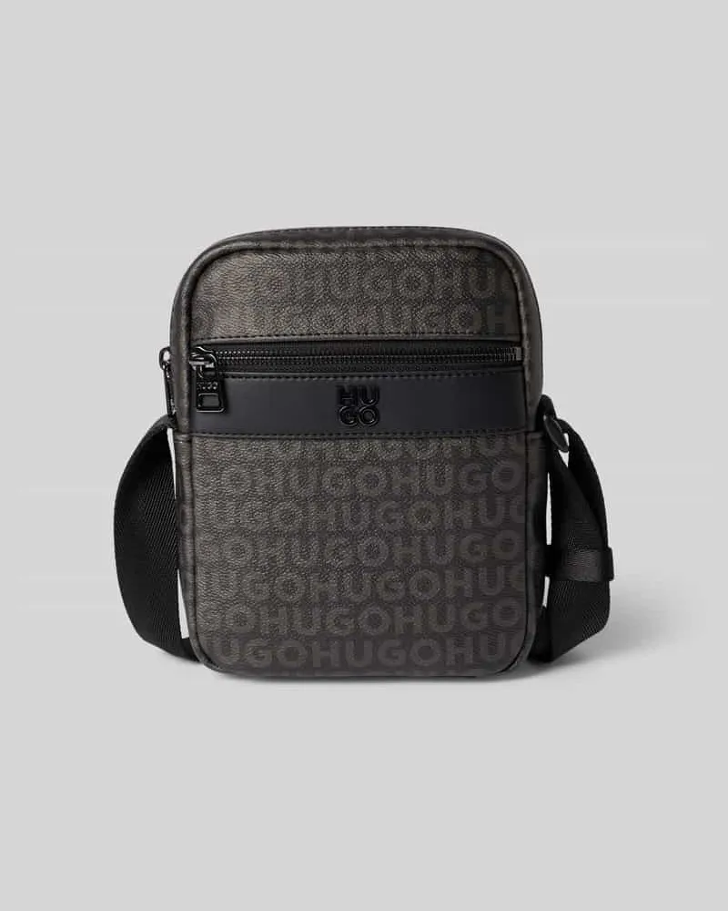 HUGO BOSS Umhängetasche in Lederoptik Modell 'QUANTIC_M_NS Black