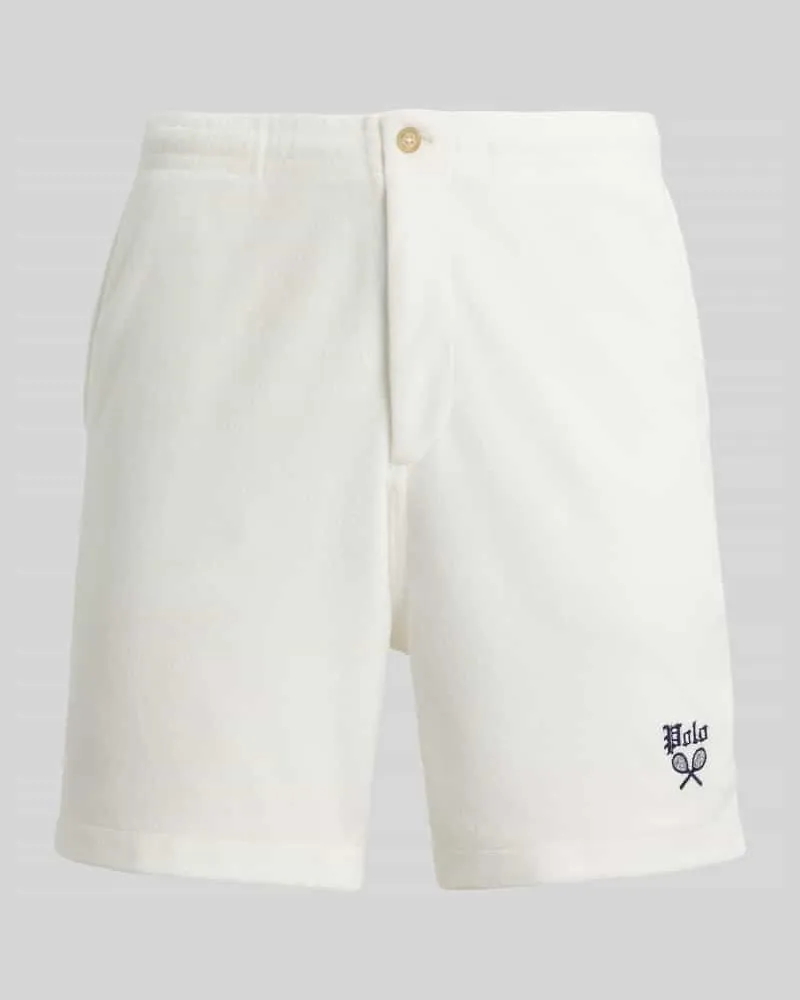 Ralph Lauren Regular Fit Sweatshorts aus Baumwoll-Mix Weiss