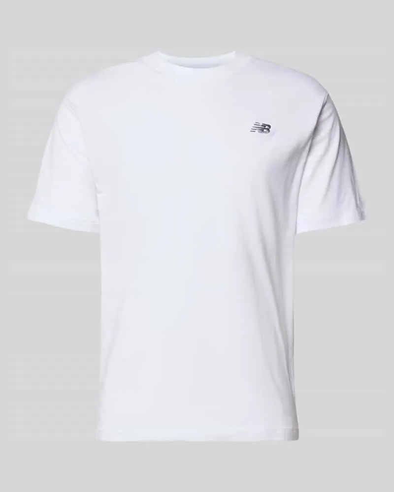 New Balance T-Shirt mit Logo und Rundhalsausschnitt Weiss