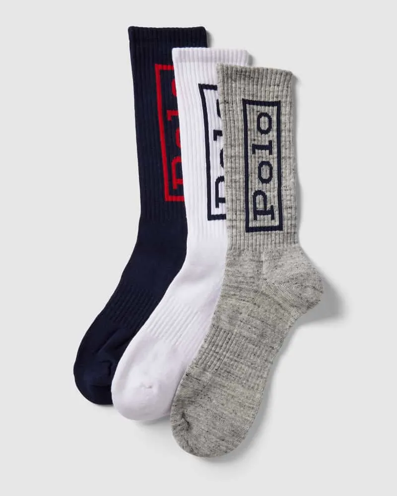 Ralph Lauren Socken mit Label-Detail im 3er-Pack Dunkelblau