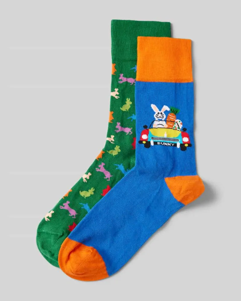 Christian Berg Socken mit Motiv-Details im 2er-Pack 