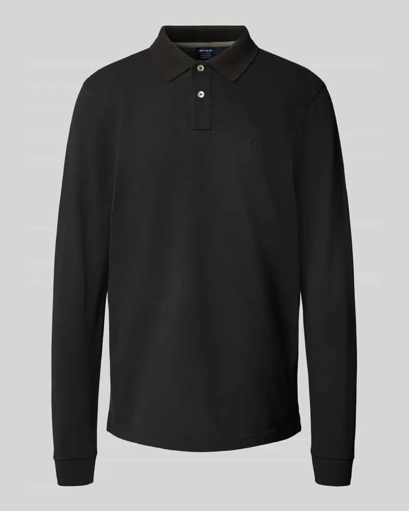 McNeal Regular Fit Poloshirt mit Label-Stitching Black