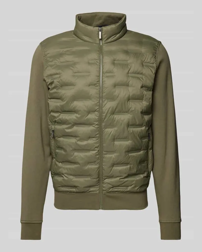 Bugatti Sweatjacke mit Stehkragen 