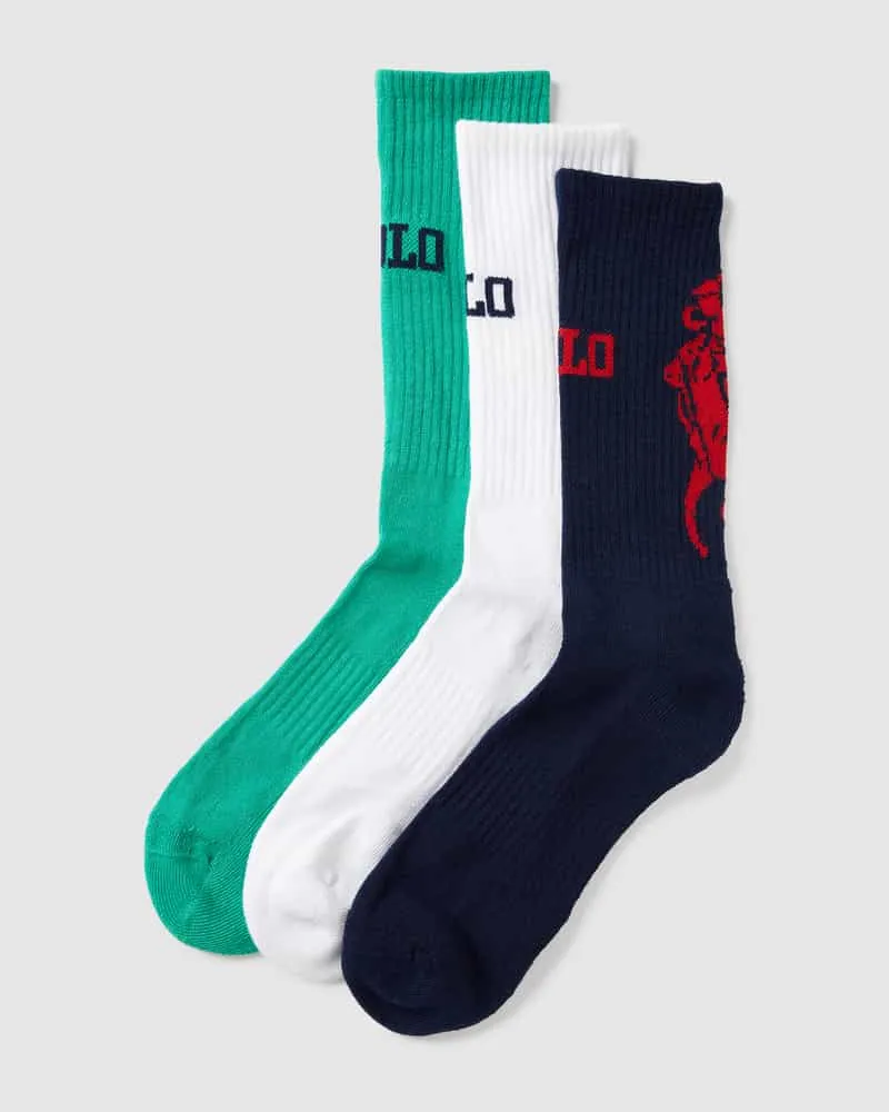 Ralph Lauren Socken mit Label-Print im 3er-Pack Modell 'BIG PONY 