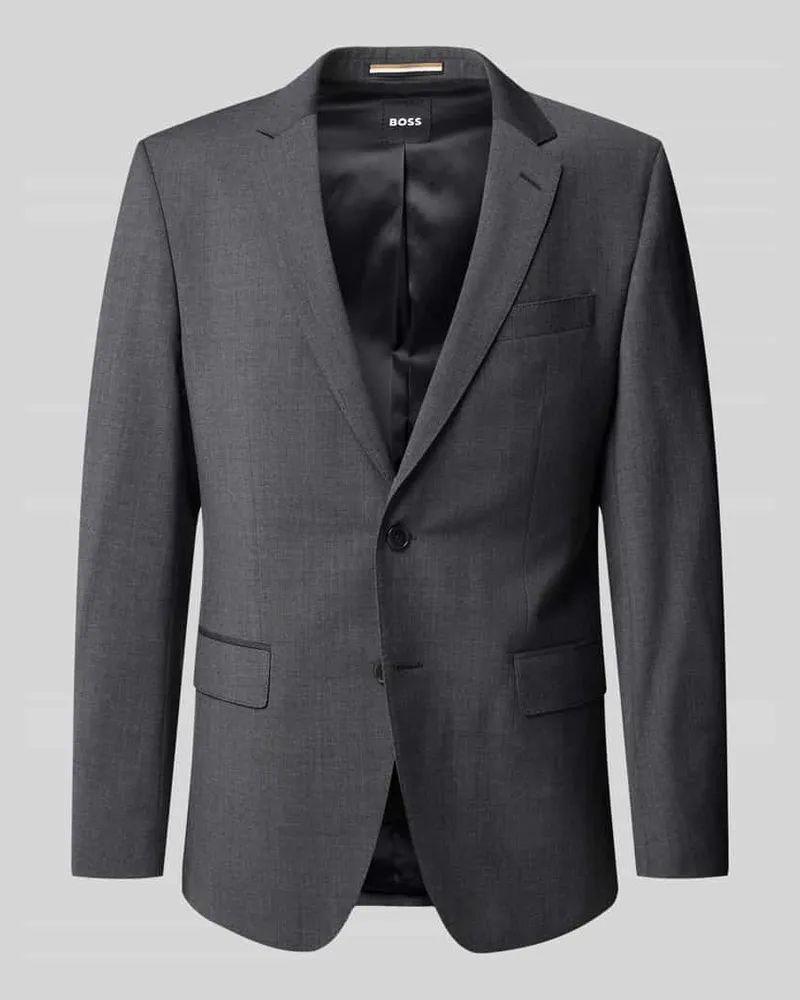 HUGO BOSS Slim Fit 2-Knopf-Sakko mit Kissing Buttons Modell 'Huge Anthrazit