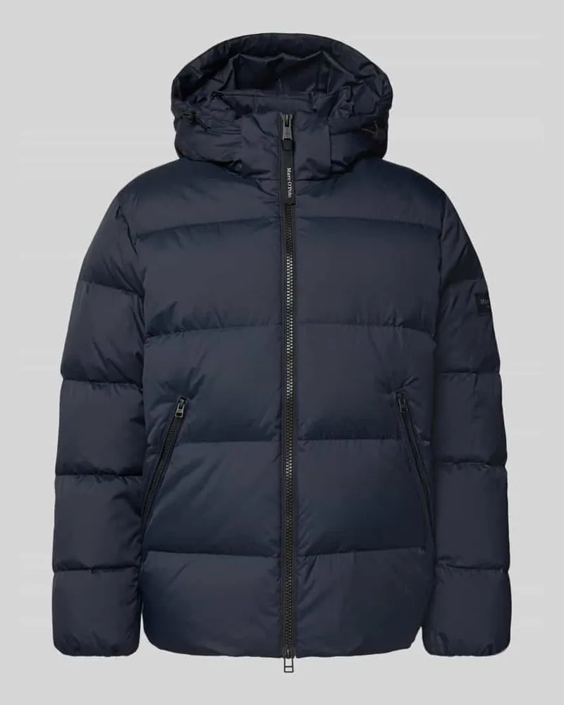 Marc O'Polo Regular Fit Daunenjacke mit abnehmbarer Kapuze Marine