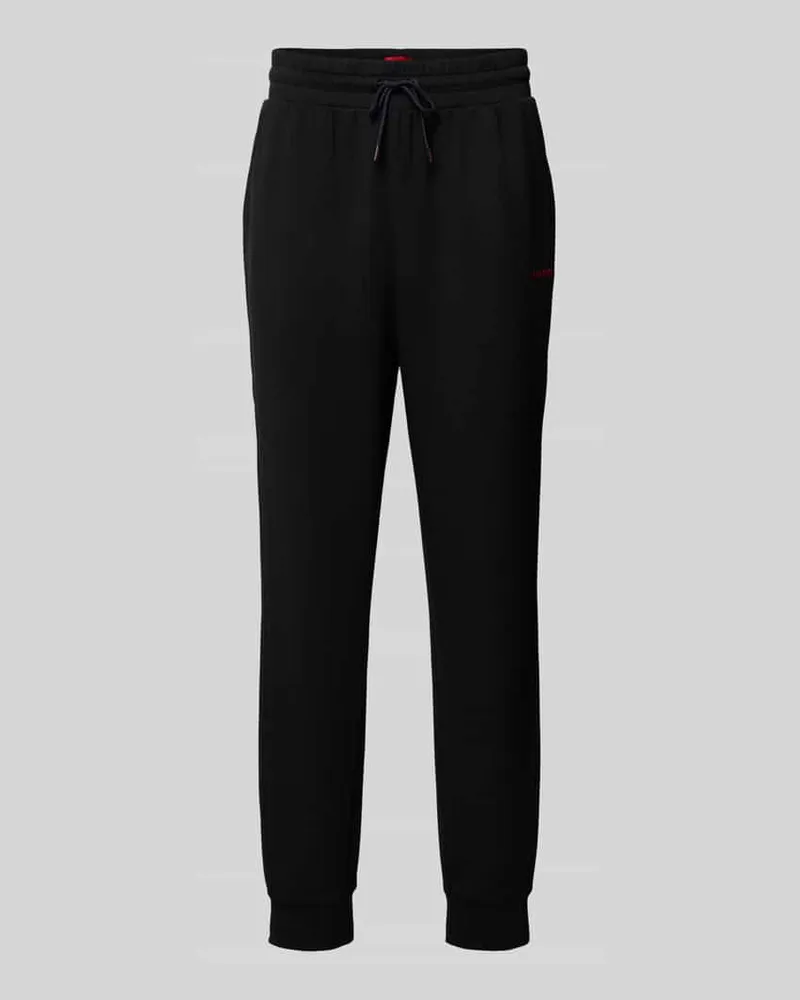 HUGO BOSS Relaxed Fit Sweathose aus Baumwoll-Mix Modell 'ATLAS Black